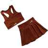 SET FALDA SHOR (LICRA NEGRA) + TOP UNICOLOR